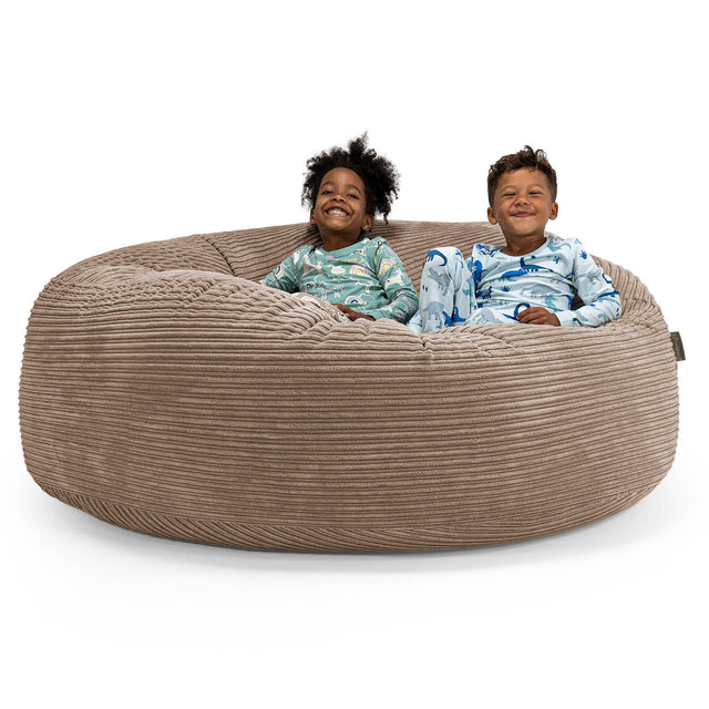 Enorme Kinderzitzak Gezinsformaat 3-14 jaar oud - Corduroy Mocha Bruin 01