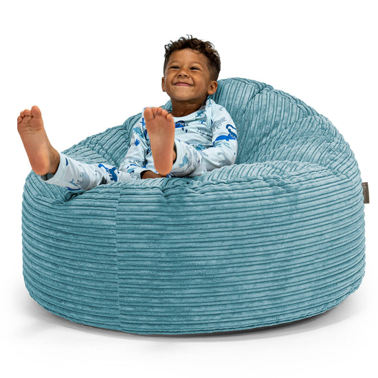 Enorme Snuggle-kinderzitzak 3-8 jaar oud - Corduroy Petrol 01