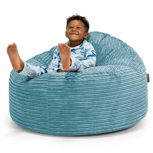 Enorme Snuggle-kinderzitzak 3-8 jaar oud - Corduroy Petrol 01
