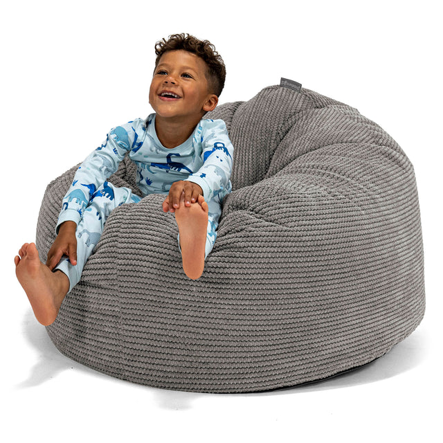 Enorme Snuggle-kinderzitzak 3-8 jaar oud - Pompom Antraciet 01