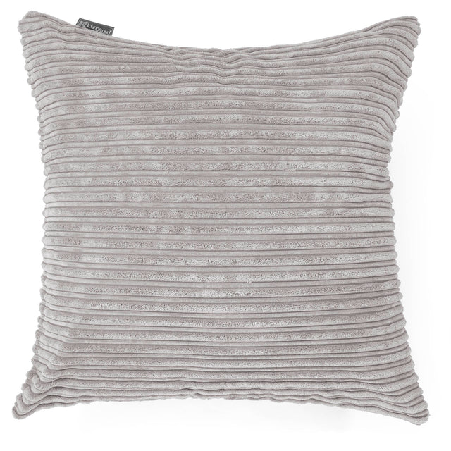 Extra Grote Kussenhoes 70 x 70cm - Corduroy Aluminium Zilver 01
