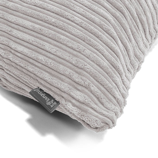 Extra Grote Kussenhoes 70 x 70cm - Corduroy Aluminium Zilver 03
