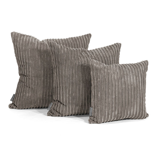 Extra Grote Kussen 70 x 70cm - Corduroy Graphite Grijs 02