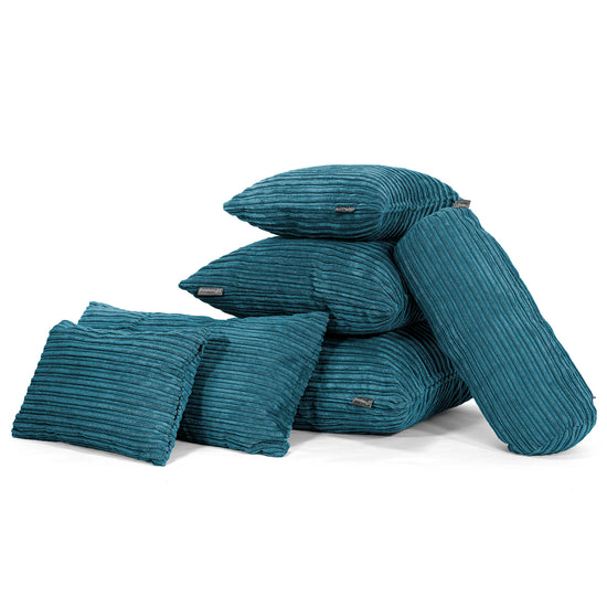 Extra Grote Kussen 70 x 70cm - Corduroy Teal 04