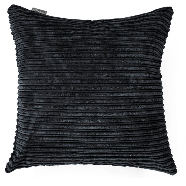 Extra Grote Kussen 70 x 70cm - Corduroy Zwart 01
