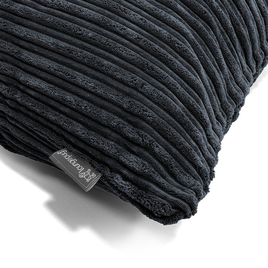 Extra Grote Kussen 70 x 70cm - Corduroy Zwart 03