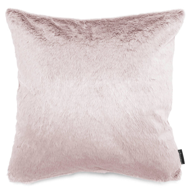 Extra Grote Kussen 70 x 70cm - Nepkonijnenbont Stoffig Roze 01