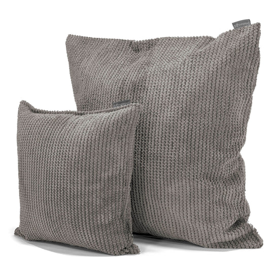 Extra Grote Kussen 70 x 70cm - Pompom Antraciet 02