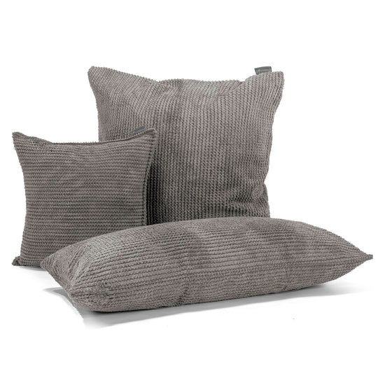 Extra Grote Kussen 70 x 70cm - Pompom Antraciet 04