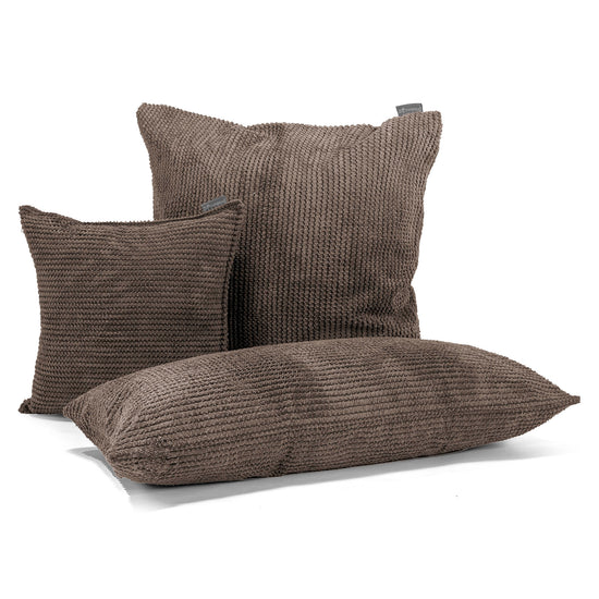 Extra Grote Kussen 70 x 70cm - Pompom Chocolade 04