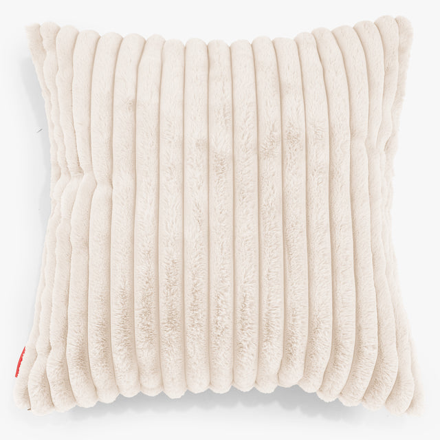 Extra Grote Kussenhoes 70 x 70cm - Ultra Pluche Corduroy Crème 01