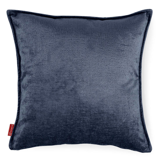 Extra Grote Kussenhoes 70 x 70cm - Chenille Marineblauw 01