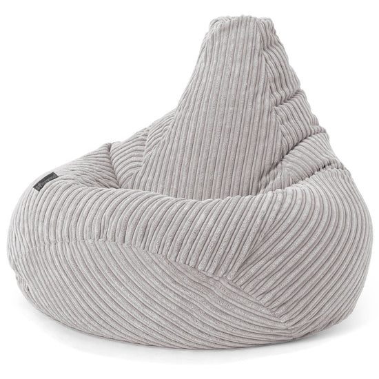 Gaming Kinderzitzakstoel 6-14 jaar oud - Corduroy Aluminium Zilver 03