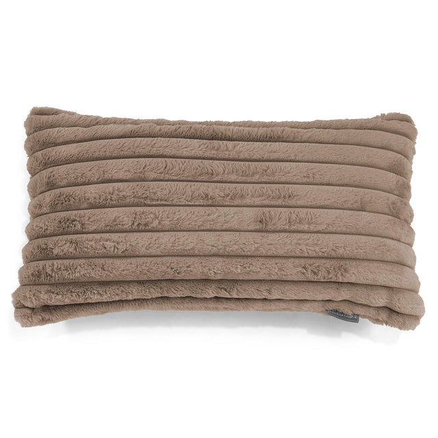 Gigantische Langwerpige Kussenhoes 40 x 80cm - Ultra Pluche Corduroy Mink 01