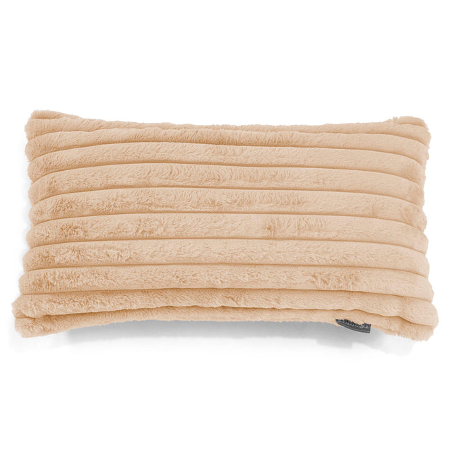 Gigantische Langwerpige Kussenhoes 40 x 80cm - Ultra Pluche Corduroy Perzik 01