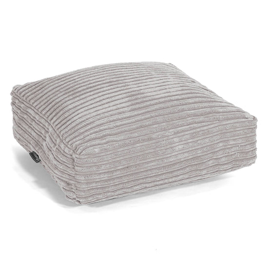 Groot Vloerkussen - Corduroy Aluminium Zilver 01