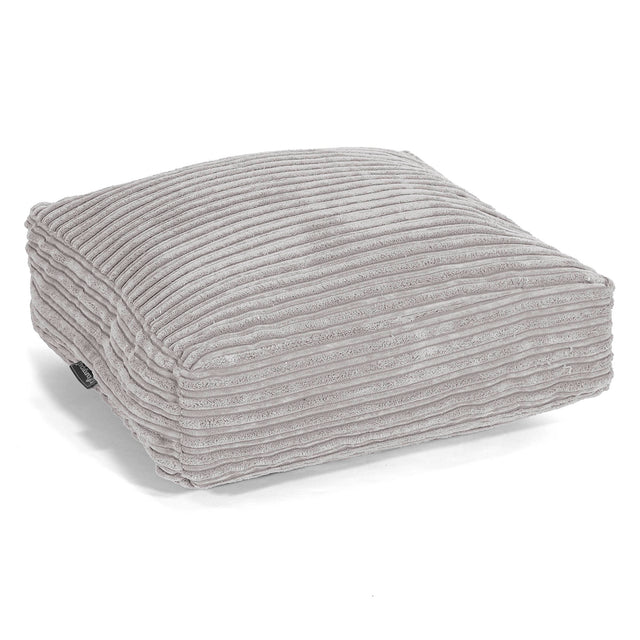 Groot Vloerkussen - Corduroy Aluminium Zilver 01