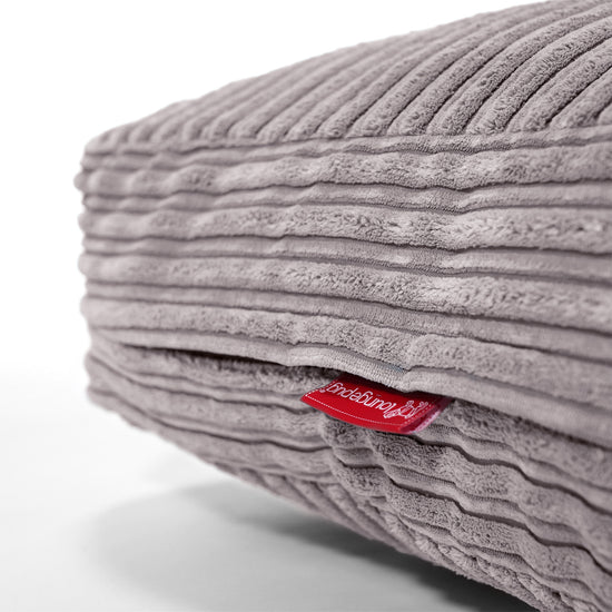 Groot Vloerkussen - Corduroy Aluminium Zilver 02