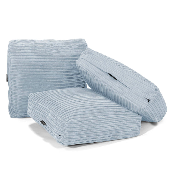 Groot Vloerkussen - Corduroy Baby Blauw 04