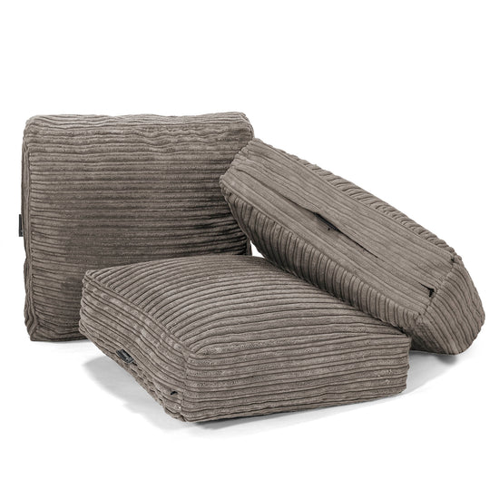 Groot Vloerkussen - Corduroy Graphite Grijs 04