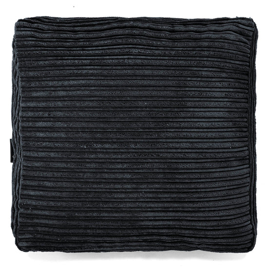 Groot Vloerkussen - Corduroy Zwart 03