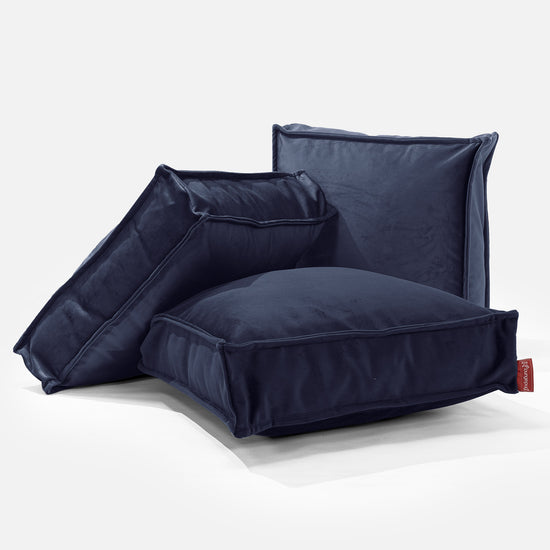 Groot Vloerkussen - Fluweel Marineblauw 03