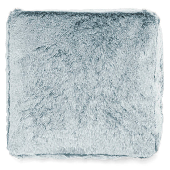 Groot Vloerkussen - Nepkonijnenbont Stoffig Blauw 03