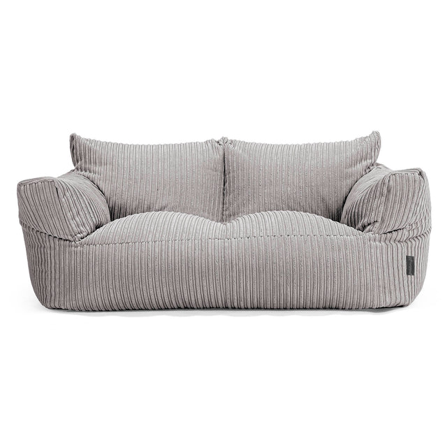 Josephine Zitzak Bank - Corduroy Aluminium Zilver 01