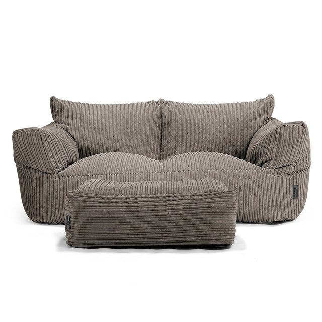 Josephine Zitzak Bank - Corduroy Graphite Grijs 02
