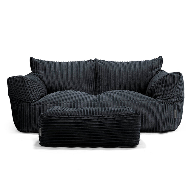 Josephine Zitzak Bank - Corduroy Zwart 02