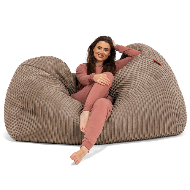 Grote Zitzak Bank - Corduroy Mocha Bruin 03