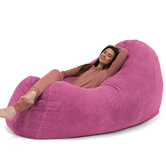 Grote Zitzak Bank - Pompom Roze 02
