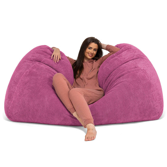 Grote Zitzak Bank - Pompom Roze 03