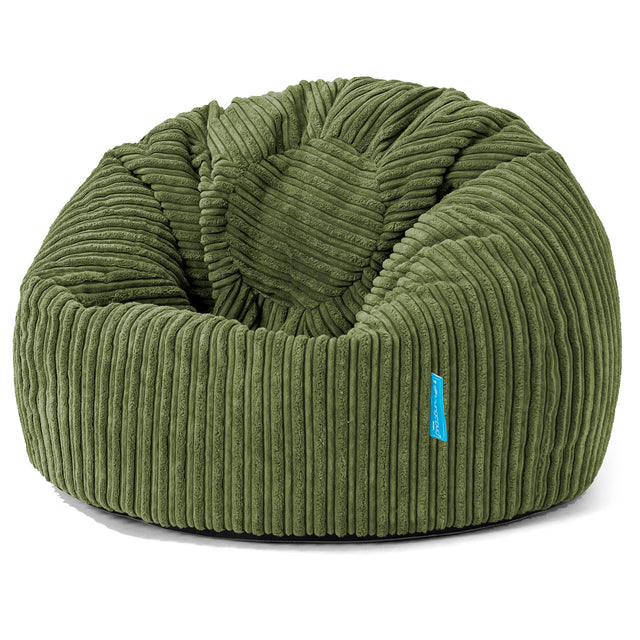 Kinder Klassieke Zitzak Stoel 1-5 jaar oud - Corduroy Bosgroen 01