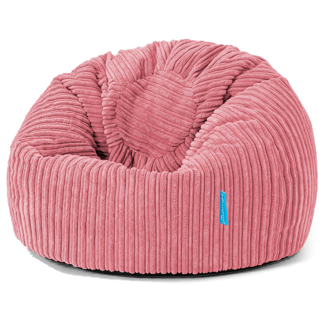 Kinder Klassieke Zitzak Stoel - Corduroy Koraal 01