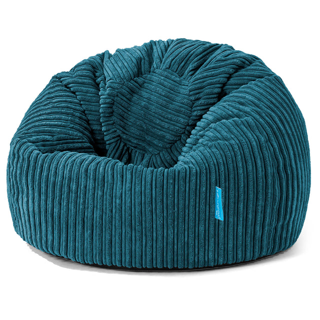 Kinder Klassieke Zitzak Stoel 1-5 jaar oud - Corduroy Teal 01
