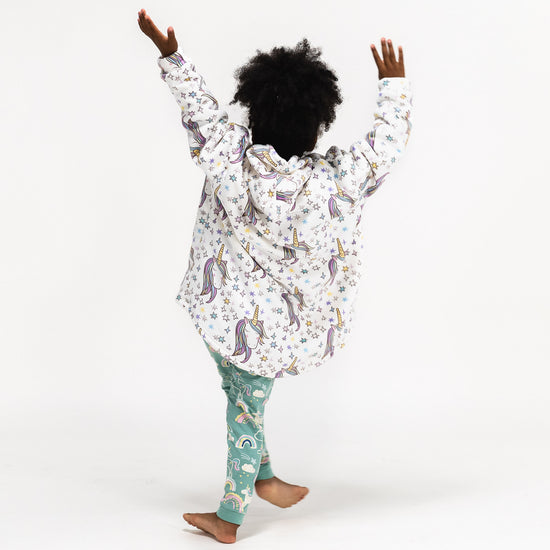 Kinder Oversized Hoodie-deken Sweatshirt - Minky Eenhoorn 04
