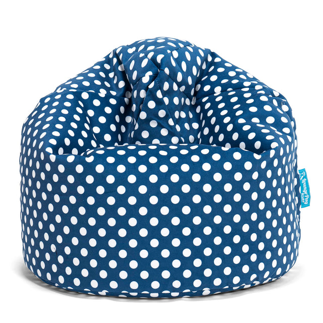 Kinder Zitzak - Afdruk Blauw Polka Dot 01