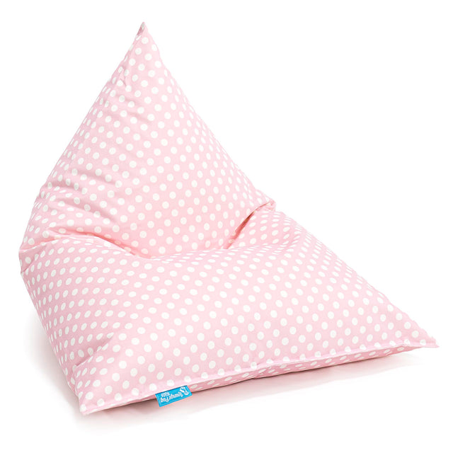 Kinder Zitzak Stoel - Afdruk Roze Polka Dot 01
