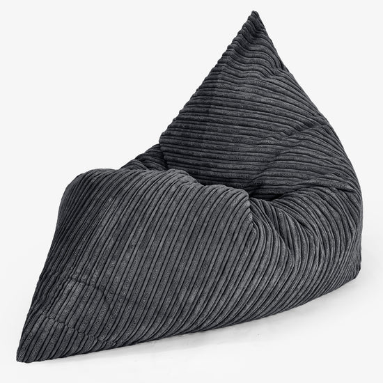 Kinder Zitzak Vloerkussen L 2-14 jaar oud - Corduroy Zwart 02