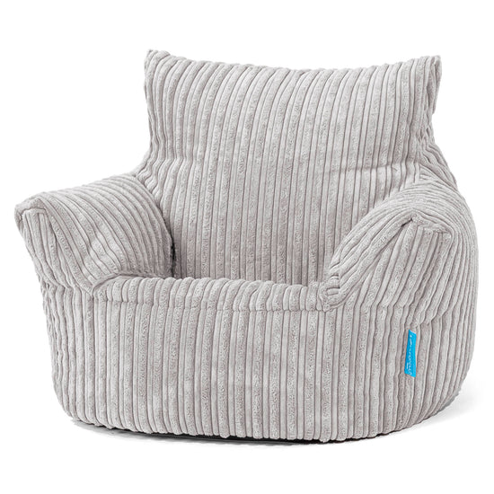 Kleuterfauteuil Zitzak 1-3 jaar oud - Corduroy Zilvergrijs 01