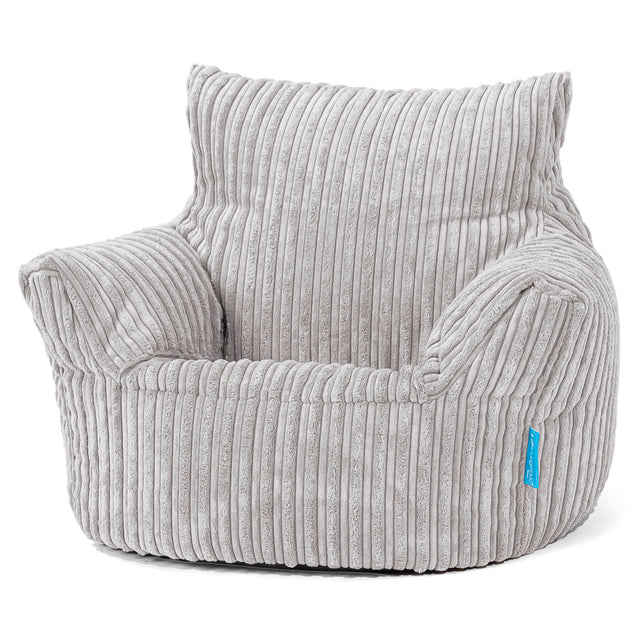 Kleuterfauteuil Zitzak 1-3 jaar oud - Corduroy Zilvergrijs 01