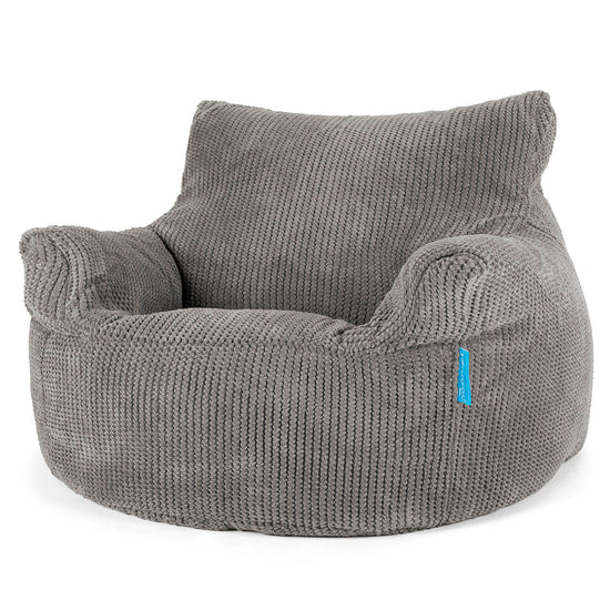 Kinderfauteuil Zitzak 3-8 jaar oud - Pompom Antraciet 01
