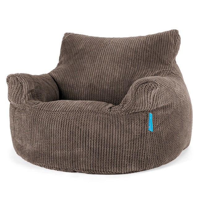 Kinderfauteuil Zitzak 3-8 jaar oud - Pompom Chocolade 01