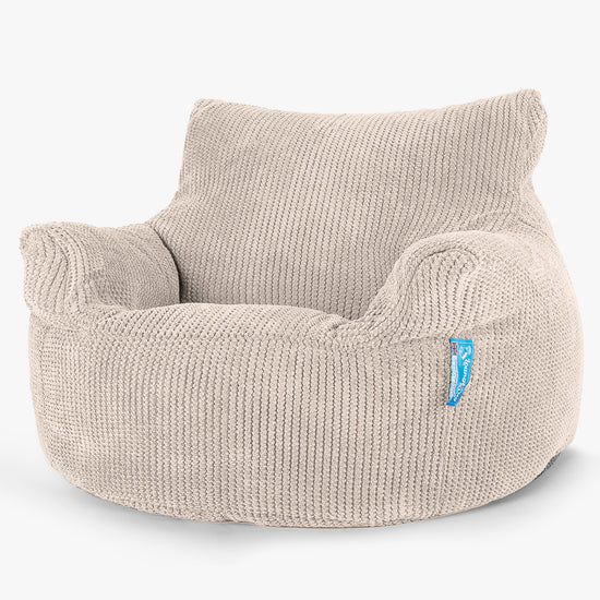 Kinderfauteuil Zitzak 3-8 jaar oud - Pompom Crème 01