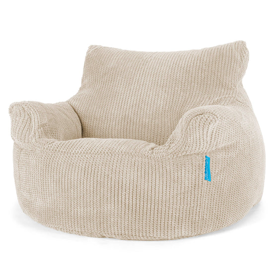 Kinderfauteuil Zitzak 3-8 jaar oud - Pompom Crème 01