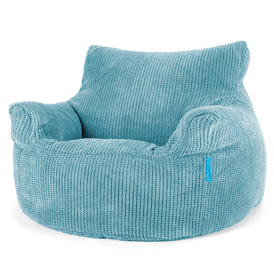 Kinderfauteuil Zitzak 3-8 jaar oud - Pompom Petrol 01