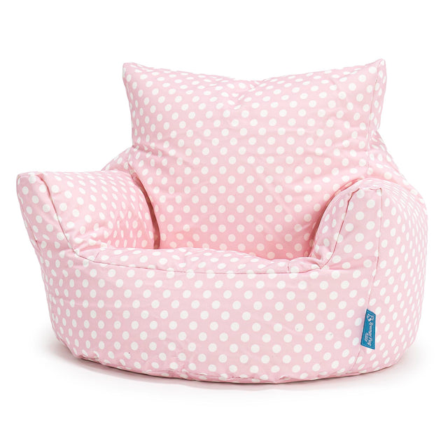 Kleuterfauteuil Zitzak 1-3 jaar oud - Afdruk Roze Polka Dot 01