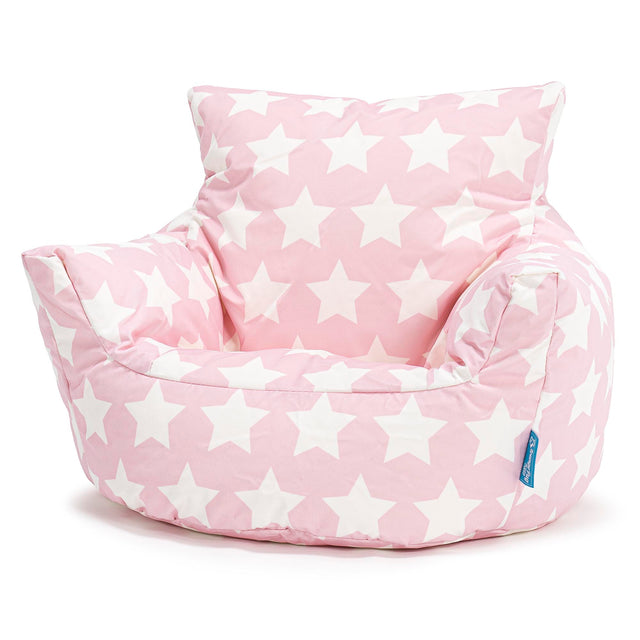 Kleuterfauteuil Zitzak 1-3 jaar oud - Afdruk Roze Ster 01
