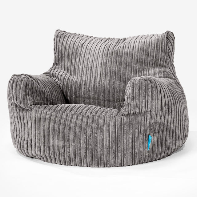Kinderfauteuil Zitzak 3-8 jaar oud - Corduroy Graphite Grijs 01